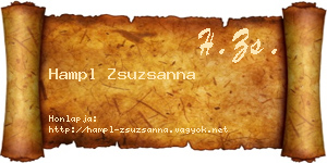 Hampl Zsuzsanna névjegykártya